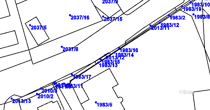 Parcela st. 2013/12 v KÚ Turnov, Katastrální mapa