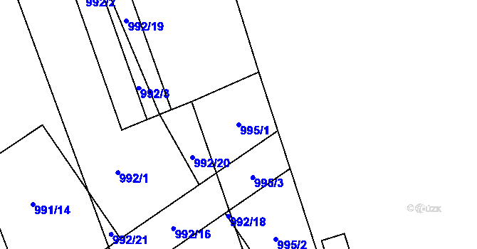 Parcela st. 995/1 v KÚ Turnov, Katastrální mapa