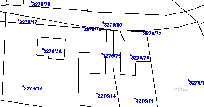 Parcela st. 3276/75 v KÚ Turnov, Katastrální mapa