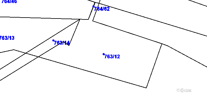 Parcela st. 763/12 v KÚ Daliměřice, Katastrální mapa