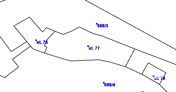 Parcela st. 77 v KÚ Mašov u Turnova, Katastrální mapa