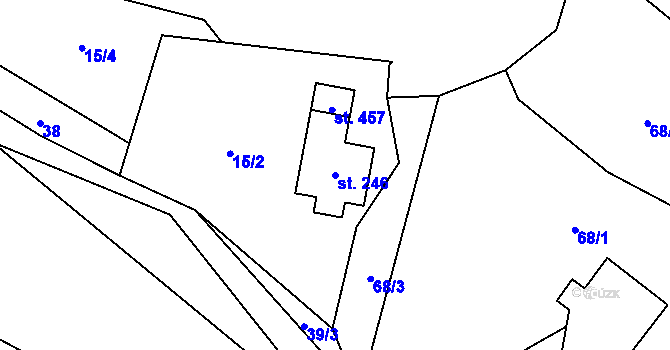 Parcela st. 246 v KÚ Mašov u Turnova, Katastrální mapa