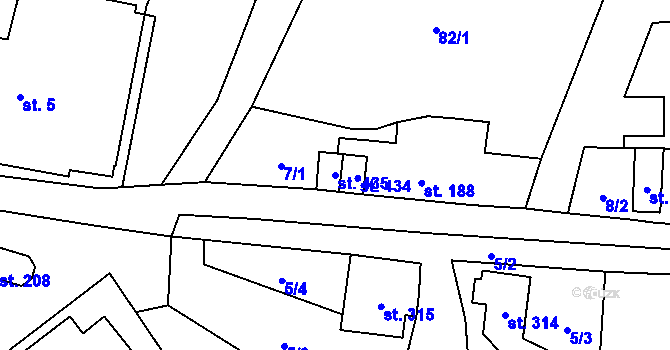 Parcela st. 435 v KÚ Mašov u Turnova, Katastrální mapa