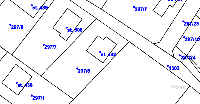 Parcela st. 448 v KÚ Mašov u Turnova, Katastrální mapa