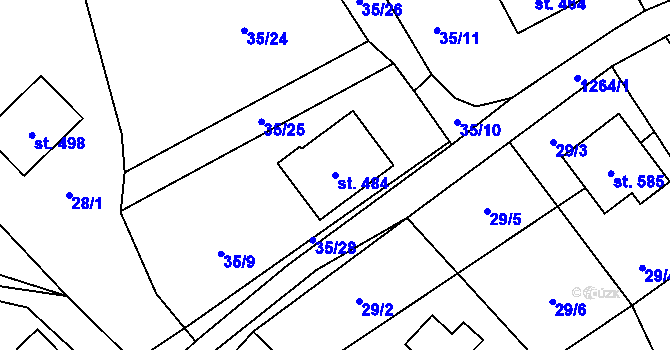 Parcela st. 484 v KÚ Mašov u Turnova, Katastrální mapa