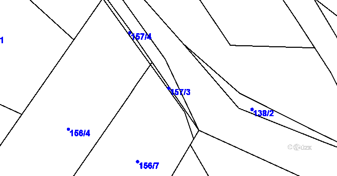 Parcela st. 157/3 v KÚ Mašov u Turnova, Katastrální mapa