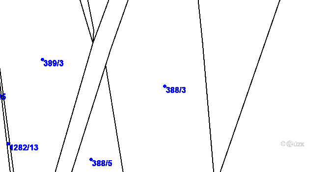Parcela st. 388/3 v KÚ Mašov u Turnova, Katastrální mapa