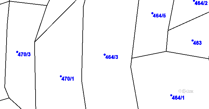 Parcela st. 464/3 v KÚ Mašov u Turnova, Katastrální mapa