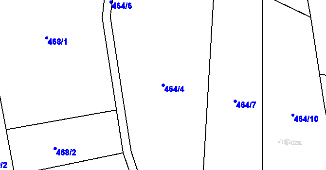 Parcela st. 464/4 v KÚ Mašov u Turnova, Katastrální mapa