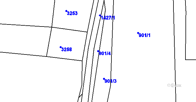 Parcela st. 901/4 v KÚ Mašov u Turnova, Katastrální mapa