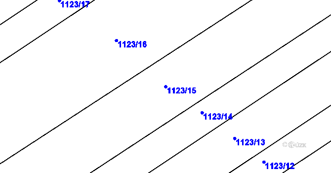 Parcela st. 1123/15 v KÚ Mašov u Turnova, Katastrální mapa