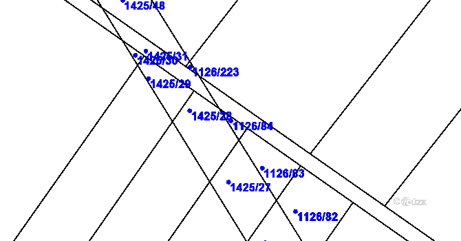 Parcela st. 1126/84 v KÚ Mašov u Turnova, Katastrální mapa