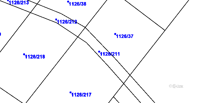 Parcela st. 1126/211 v KÚ Mašov u Turnova, Katastrální mapa