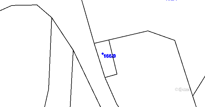Parcela st. 166/9 v KÚ Turov nad Loučnou, Katastrální mapa