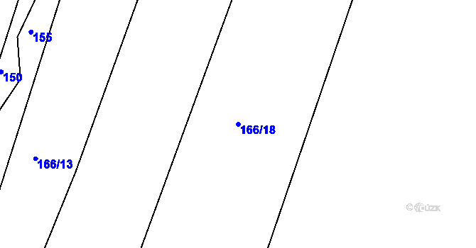 Parcela st. 166/18 v KÚ Turov nad Loučnou, Katastrální mapa