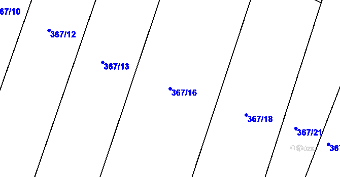 Parcela st. 367/16 v KÚ Turov nad Loučnou, Katastrální mapa