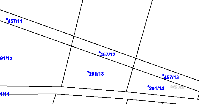 Parcela st. 457/12 v KÚ Turov nad Loučnou, Katastrální mapa