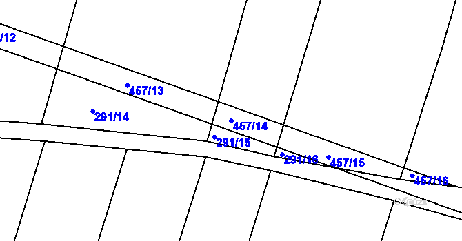 Parcela st. 457/14 v KÚ Turov nad Loučnou, Katastrální mapa