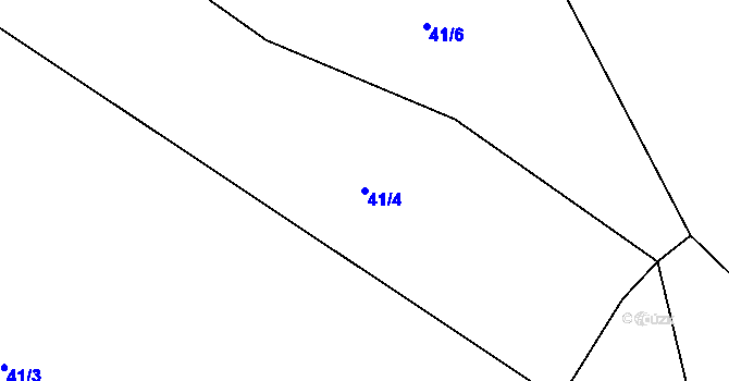 Parcela st. 41/4 v KÚ Turovka, Katastrální mapa