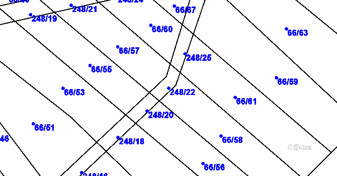 Parcela st. 248/22 v KÚ Turovka, Katastrální mapa