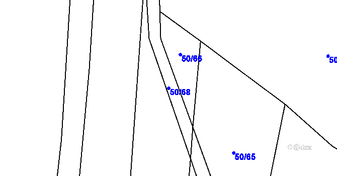 Parcela st. 50/68 v KÚ Butoves, Katastrální mapa