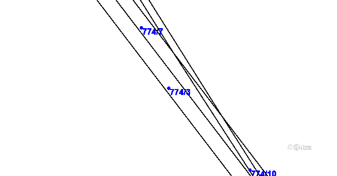 Parcela st. 774/3 v KÚ Hubálov, Katastrální mapa