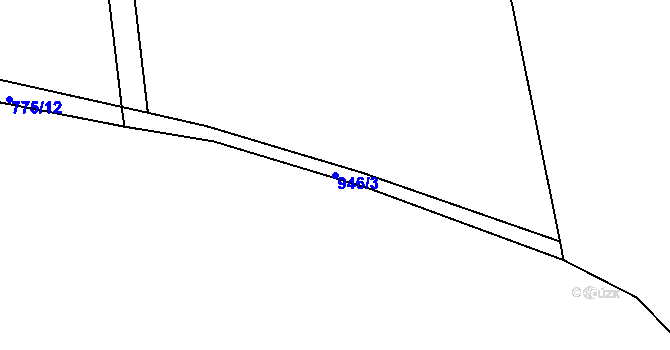 Parcela st. 946/3 v KÚ Hubálov, Katastrální mapa