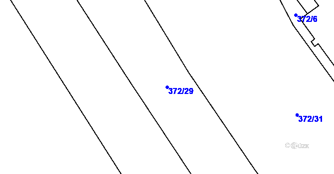 Parcela st. 372/29 v KÚ Kacákova Lhota, Katastrální mapa