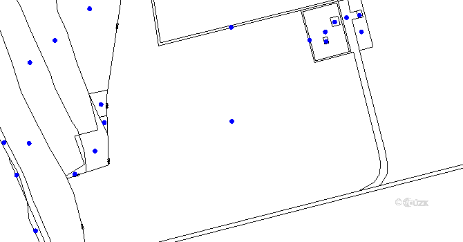 Parcela st. 407/2 v KÚ Tuř, Katastrální mapa