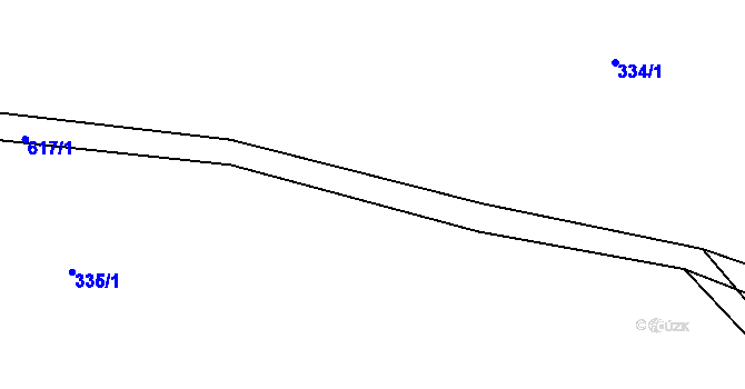 Parcela st. 617 v KÚ Mokřina, Katastrální mapa
