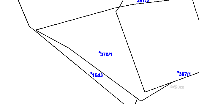 Parcela st. 370/1 v KÚ Tušť, Katastrální mapa
