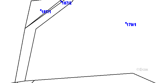 Parcela st. 177/3 v KÚ Tutleky, Katastrální mapa