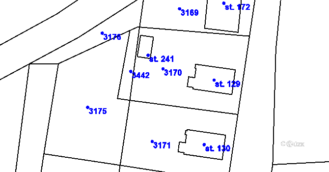 Parcela st. 426/14 v KÚ Tutleky, Katastrální mapa