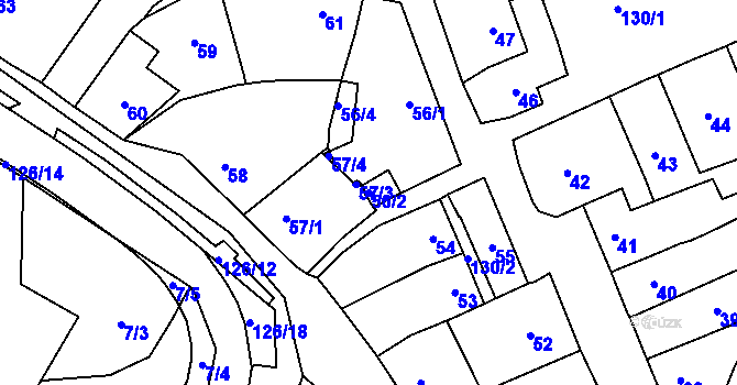 Parcela st. 56/2 v KÚ Tvarožná, Katastrální mapa