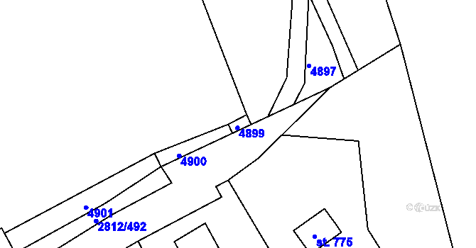 Parcela st. 2812/362 v KÚ Tvarožná Lhota, Katastrální mapa