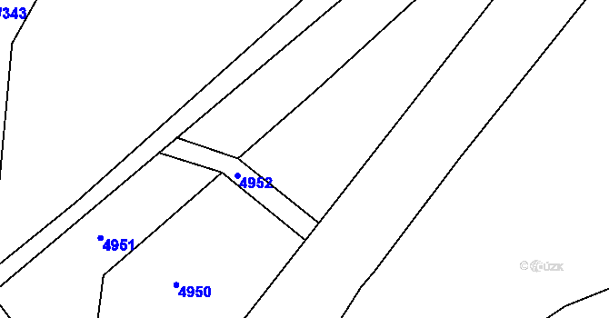 Parcela st. 3537/3 v KÚ Tvarožná Lhota, Katastrální mapa