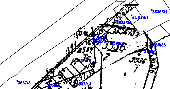 Parcela st. 3658/6 v KÚ Tvarožná Lhota, Katastrální mapa