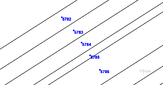 Parcela st. 5784 v KÚ Tvarožná Lhota, Katastrální mapa