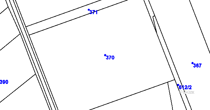 Parcela st. 370 v KÚ Tvorovice, Katastrální mapa