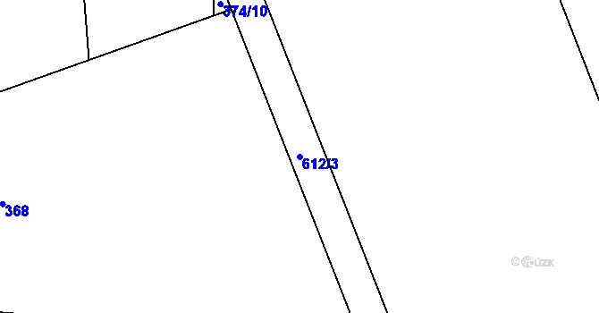 Parcela st. 612/3 v KÚ Tvorovice, Katastrální mapa