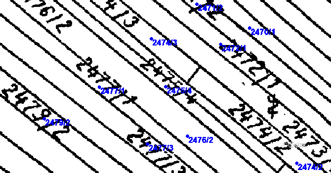 Parcela st. 2475/4 v KÚ Tvrdonice, Katastrální mapa