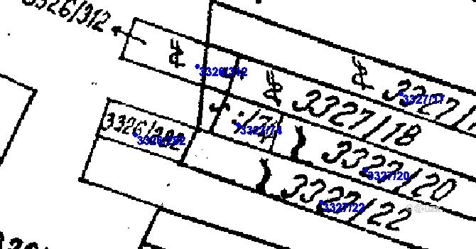 Parcela st. 3327/74 v KÚ Tvrdonice, Katastrální mapa