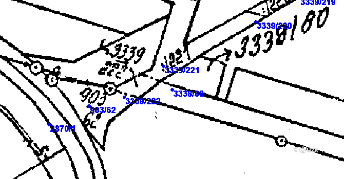 Parcela st. 3338/80 v KÚ Tvrdonice, Katastrální mapa