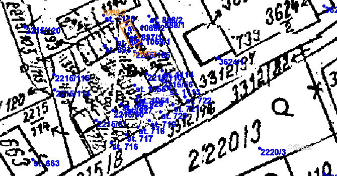 Parcela st. 1113 v KÚ Tvrdonice, Katastrální mapa