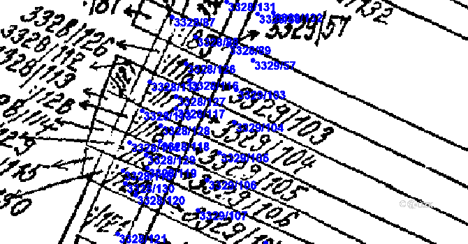 Parcela st. 3329/104 v KÚ Tvrdonice, Katastrální mapa