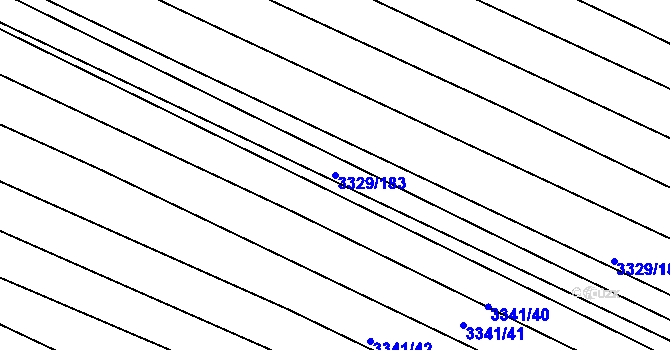 Parcela st. 3329/183 v KÚ Tvrdonice, Katastrální mapa