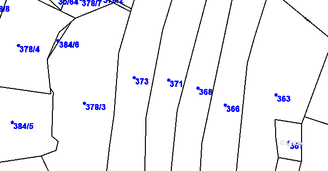 Parcela st. 378/5 v KÚ Tvrzice, Katastrální mapa