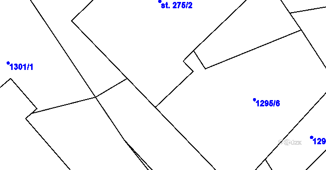 Parcela st. 275/3 v KÚ Tymákov, Katastrální mapa