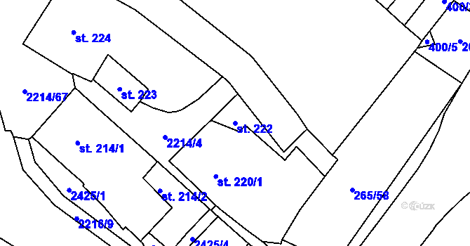 Parcela st. 222 v KÚ Týn nad Vltavou, Katastrální mapa