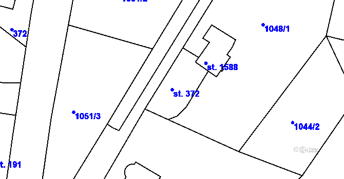 Parcela st. 372 v KÚ Týn nad Vltavou, Katastrální mapa